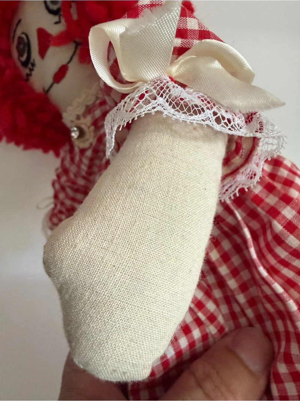Raggedy Ann Doll Handmade Signed Donna Walsh Artist 14